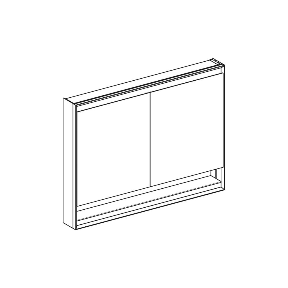 Geberit ONE Spiegelschrank mit Nische und ComfortLight, 2 Türen, AP-Montage, H 90cm ... GEBERIT-505835002 4025410935649 (Abb. 3)