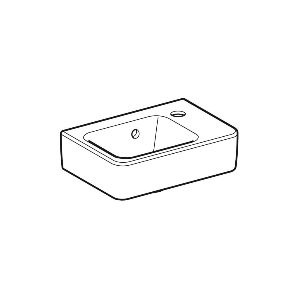 Geberit Renova Plan Handwaschbecken verkürzte Ausladung, 36x14,5x25cm, Hahnloch rech... GEBERIT-500382011 4025416818861 (Abb. 3)