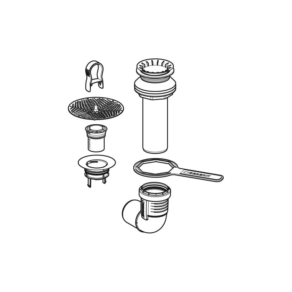 Geberit Ablaufset für Narva Urinal gespülter Breite etriebcm... GEBERIT-244968001 4025410536556 (Abb. 1)
