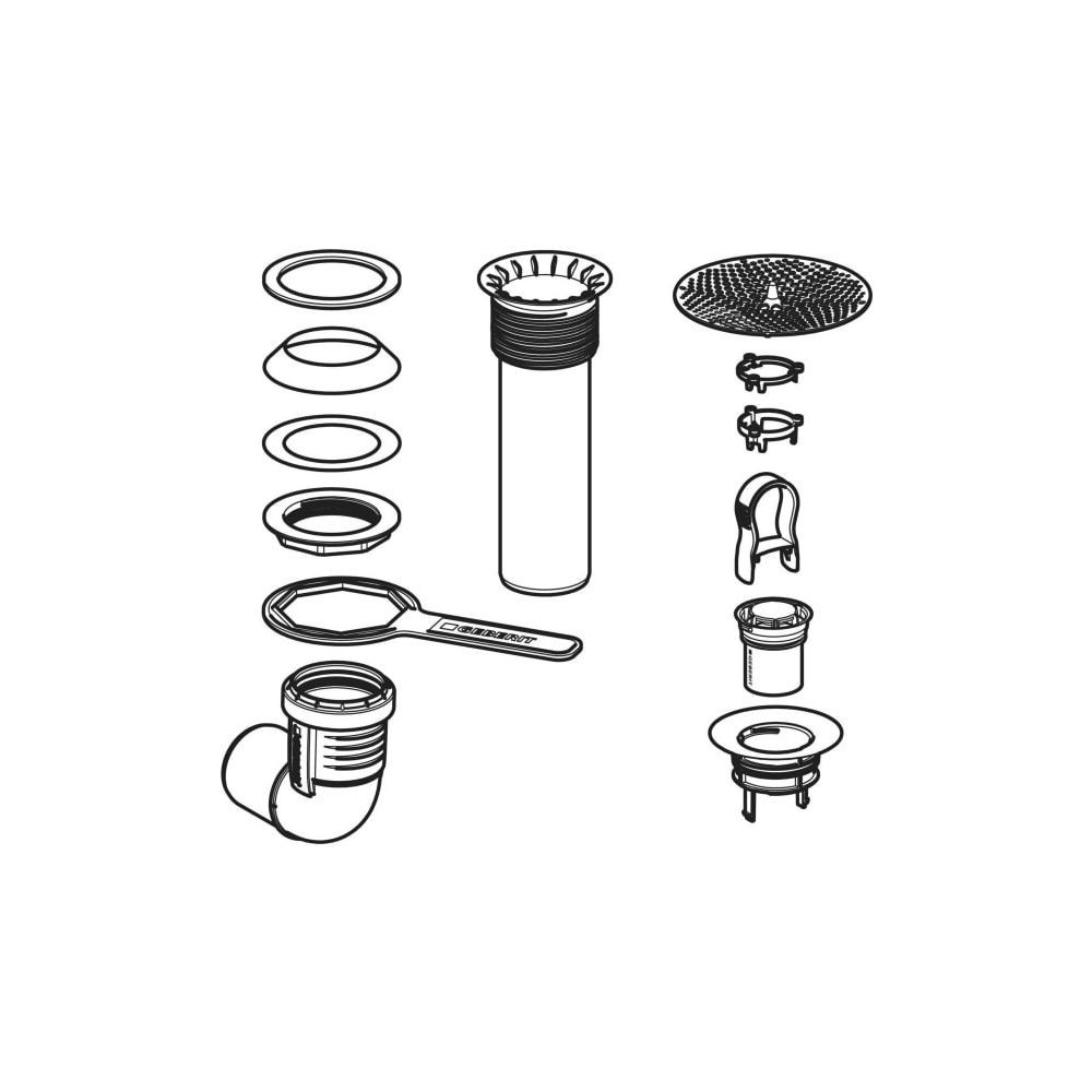 Geberit Ablaufset für Narva Urinal, gespülter Betrieb, 244968001... GEBERIT-244968001 4025410536556 (Abb. 5)