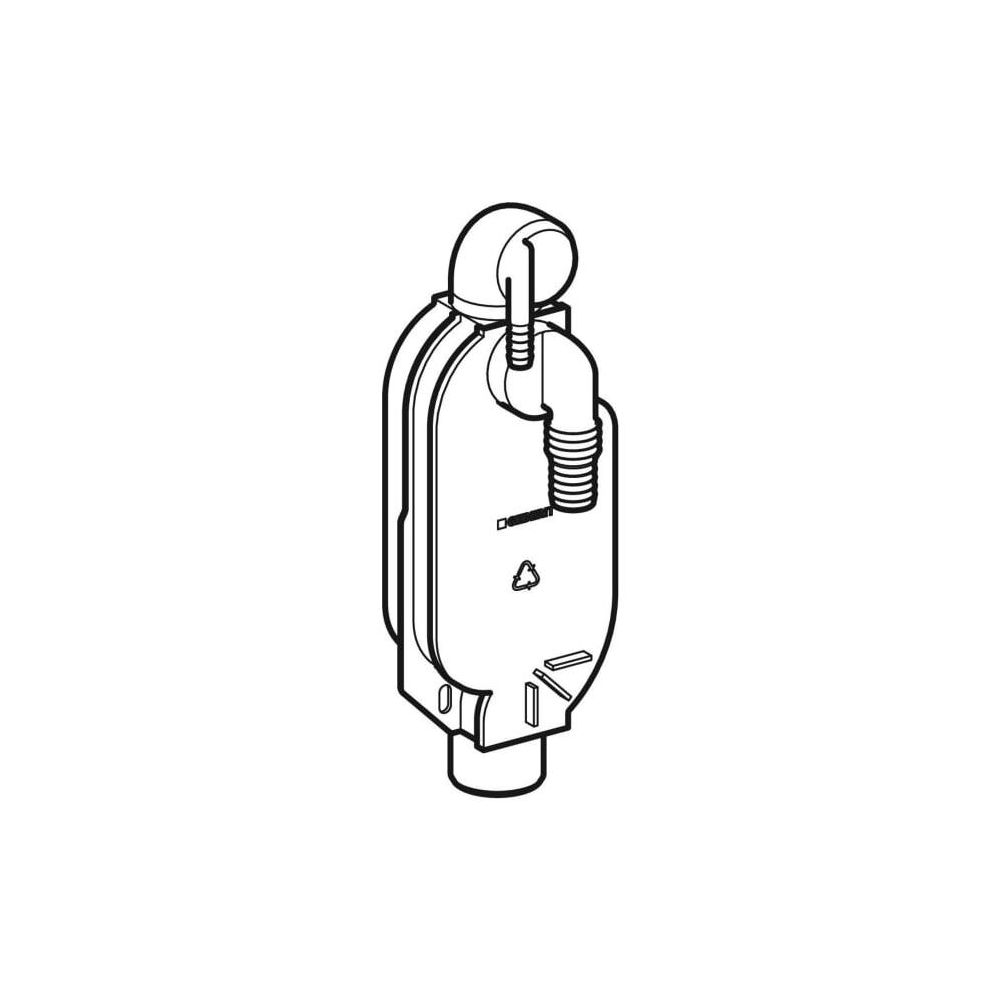 Geberit Unterputz-Geruchsverschluss für zwei Geräte, mit Wandeinbaukasten Außendurch... GEBERIT-240126001 4025416037705 (Abb. 2)