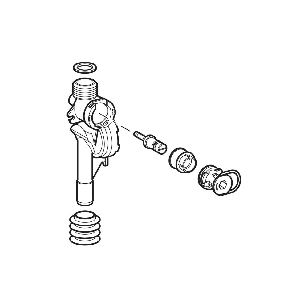 Geberit Wasserteil zu Urinalsteuerung, Grau... GEBERIT-240517001 4025416119715 (Abb. 4)