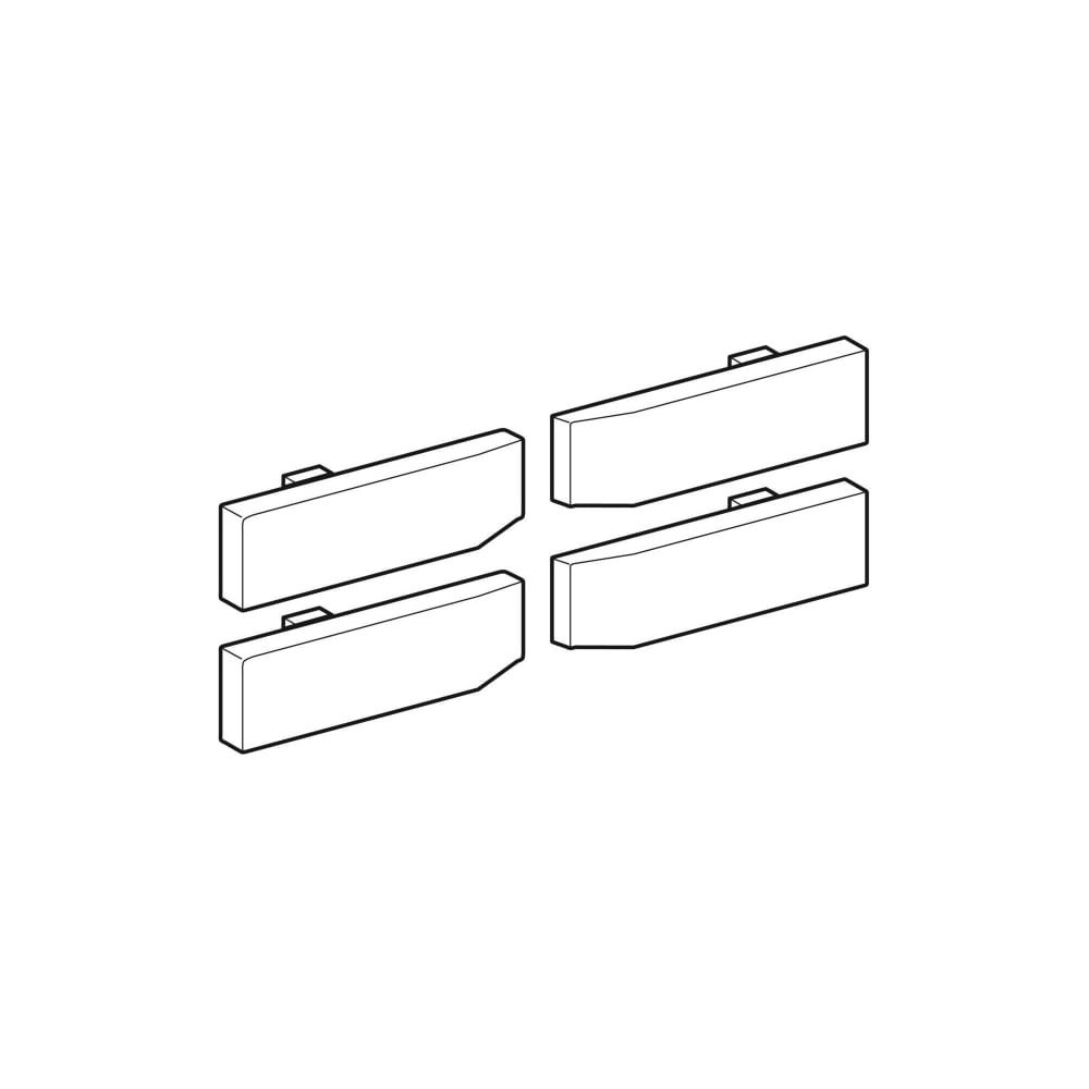Geberit Set Deckkappen für Scharnier 155 Grad, für Tür... GEBERIT-245101001 4025410576200 (Abb. 1)