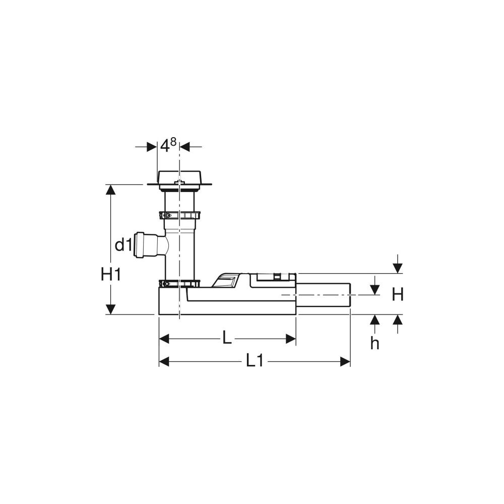 Geberit Rohbauset mit Zulauf, für Duschrinnen der Reihe CleanLine Länge 30cm... GEBERIT-154159001 4025410592392 (Abb. 7)