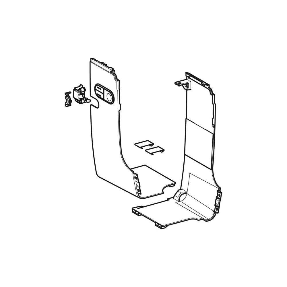 Geberit Set Designabdeckung seitlich für Wasseranschluss extern für Geberit AquaClea... GEBERIT-243251111 4025416440239 (Abb. 3)
