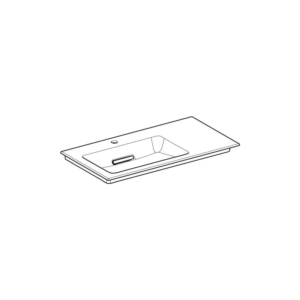 Geberit ONE Möbelwaschtisch Abgang horizontal Ablagefläche rechts 90x48cm HL links o... GEBERIT-505007001 4025410593580 (Abb. 3)