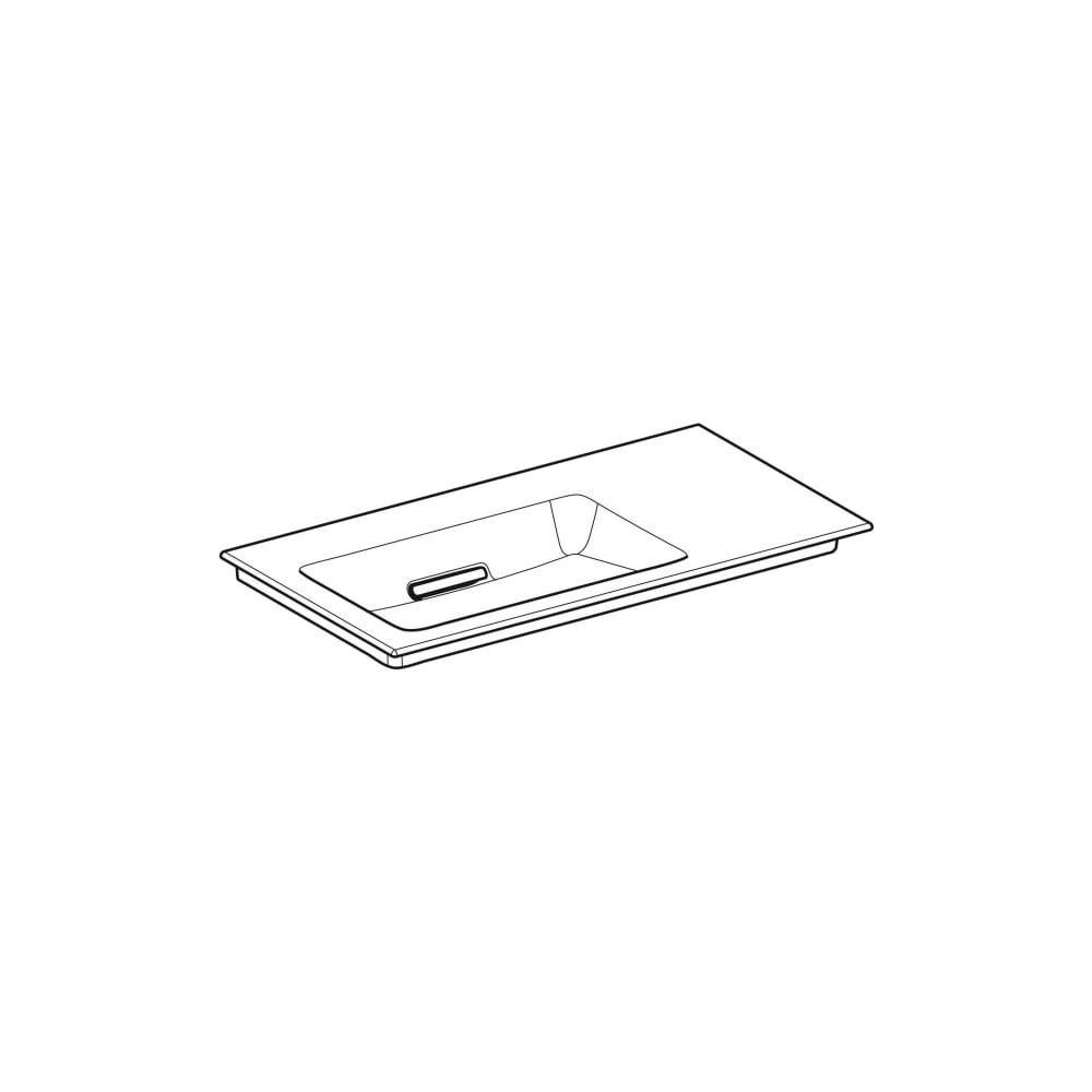 Geberit ONE Möbelwaschtisch Abgang horizontal Ablagefläche rechts 90x48cm o. HL ohne... GEBERIT-505008001 4025410593597 (Abb. 3)