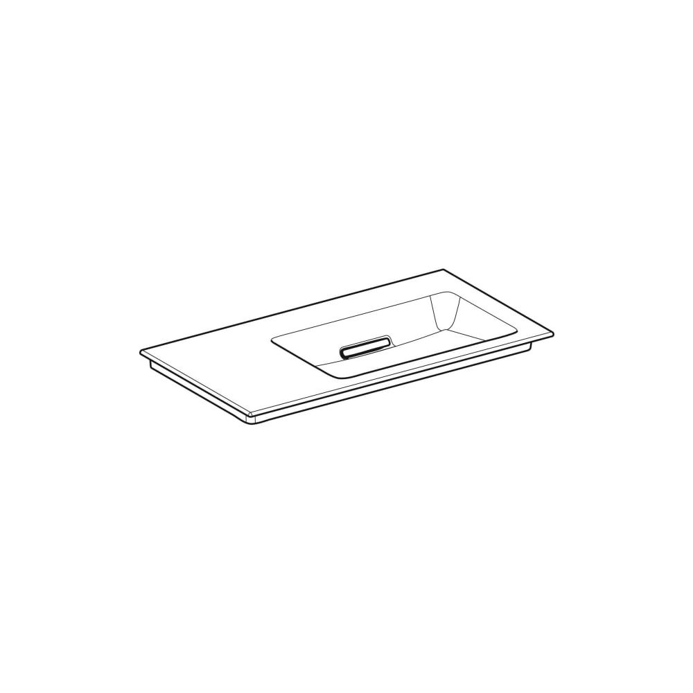 Geberit ONE Möbelwaschtisch Abgang horizontal Ablagefl. links 90x48cm o. ohne Hahnlo... GEBERIT-505013001 4025410593719 (Abb. 3)