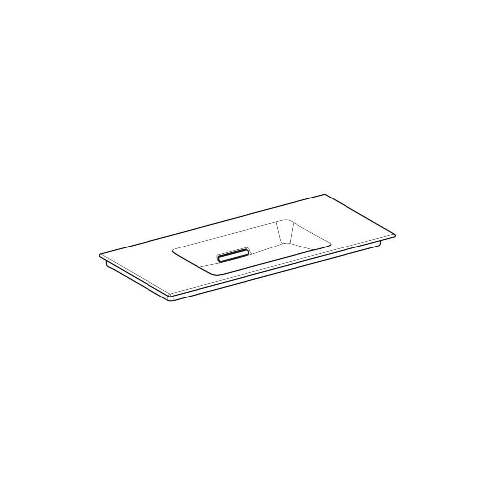 Geberit ONE Möbelwaschtisch Abgang horizontal, B 105cm T 48cm ohne Hahnloch, ohne Üb... GEBERIT-505014001 4025410593726 (Abb. 3)