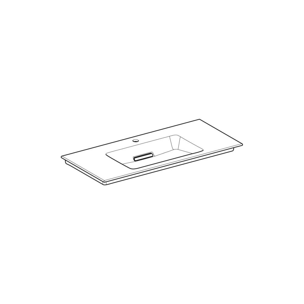 Geberit ONE Möbelwaschtisch Abgang horizontal, B 105cm T 48cm Hahnloch mittig, ohne ... GEBERIT-505015001 4025410593733 (Abb. 3)