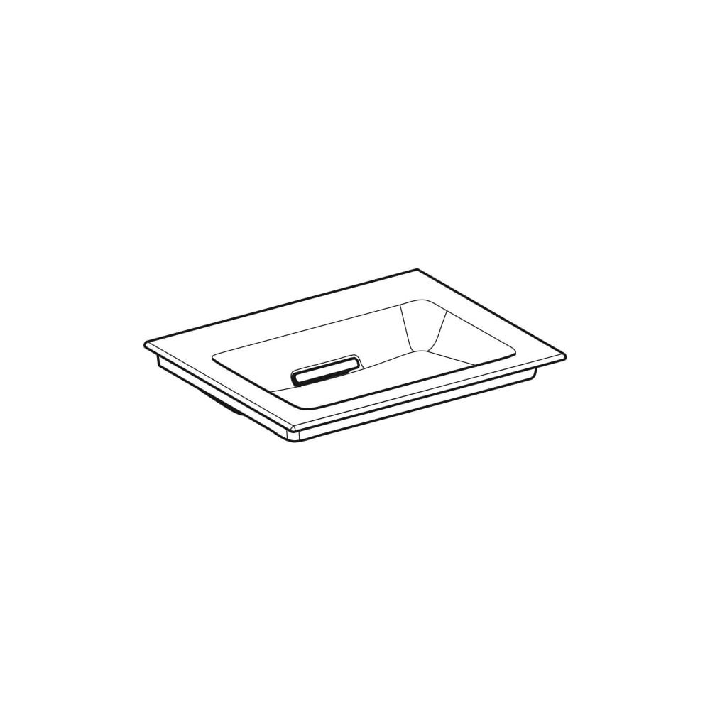 Geberit ONE Möbelwaschtisch Abgang horizontal, B 60cm T 48cm ohne Hahnloch, ohne Übe... GEBERIT-505001001 4025410593528 (Abb. 3)
