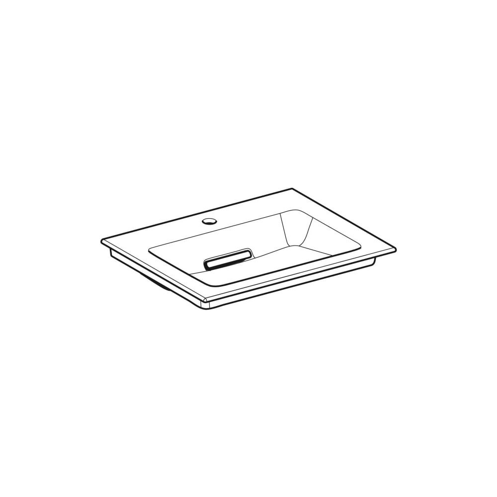 Geberit ONE Möbelwaschtisch Abgang horizontal, B 60cm T 48cm Hahnloch mittig, ohne Ü... GEBERIT-505002001 4025410593535 (Abb. 3)