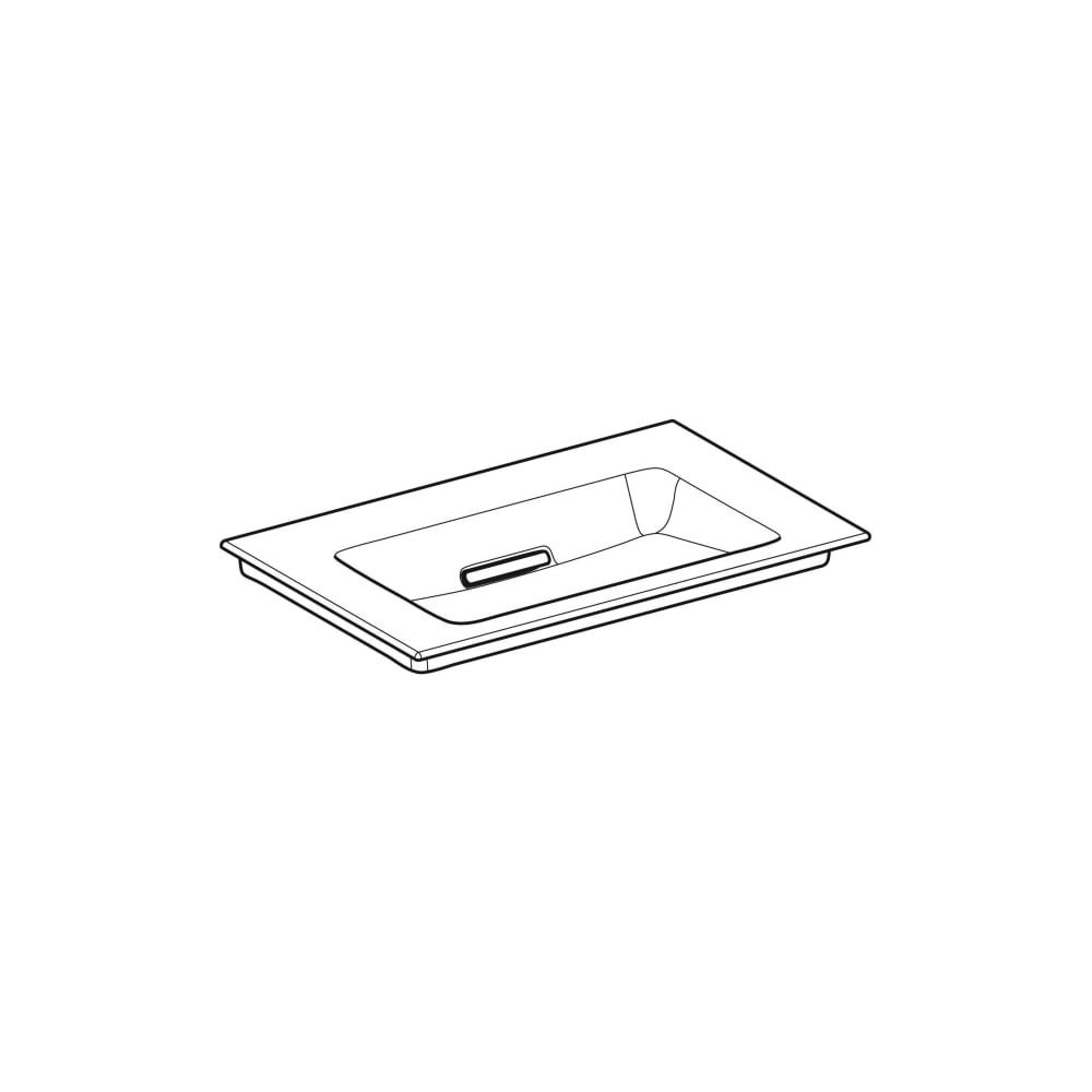 Geberit ONE Möbelwaschtisch Abgang horizontal, B 75cm T 48cm ohne Hahnloch, ohne Übe... GEBERIT-505003001 4025410593542 (Abb. 3)