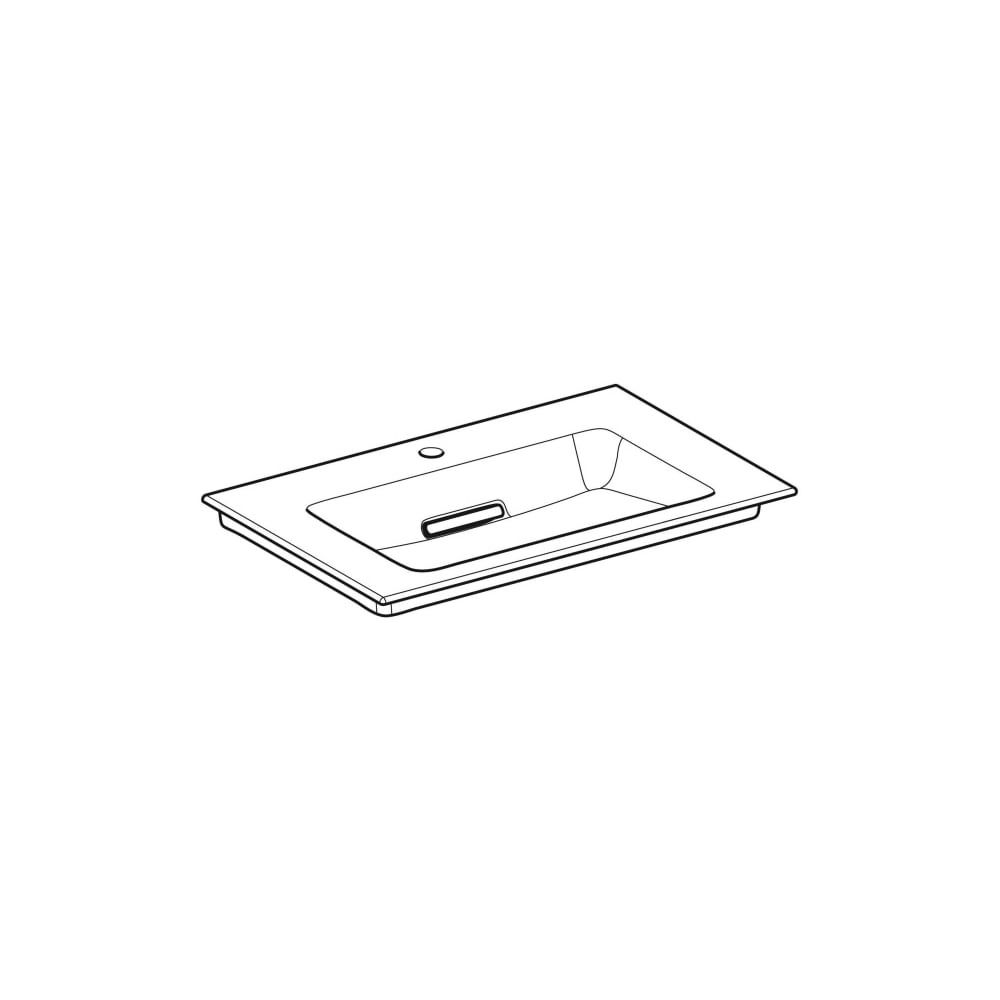 Geberit ONE Möbelwaschtisch Abgang horizontal, B 75cm T 48cm Hahnloch mittig, ohne Ü... GEBERIT-505004001 4025410593559 (Abb. 3)