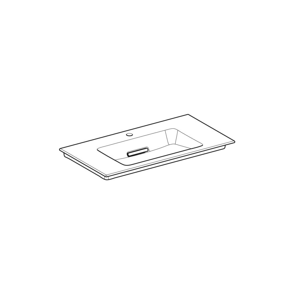 Geberit ONE Möbelwaschtisch Abgang horizontal, B 90cm T 48cm Hahnloch mittig, ohne Ü... GEBERIT-505006001 4025410593573 (Abb. 3)