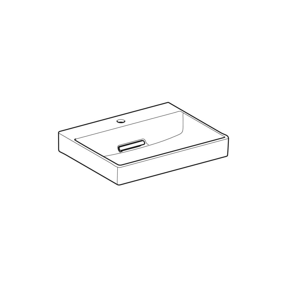 Geberit ONE Waschtisch Abgang horizontal, B 60cm, Tiefe 48cm, Hahnloch mittig, ohne ... GEBERIT-505034001 4025410593870 (Abb. 3)