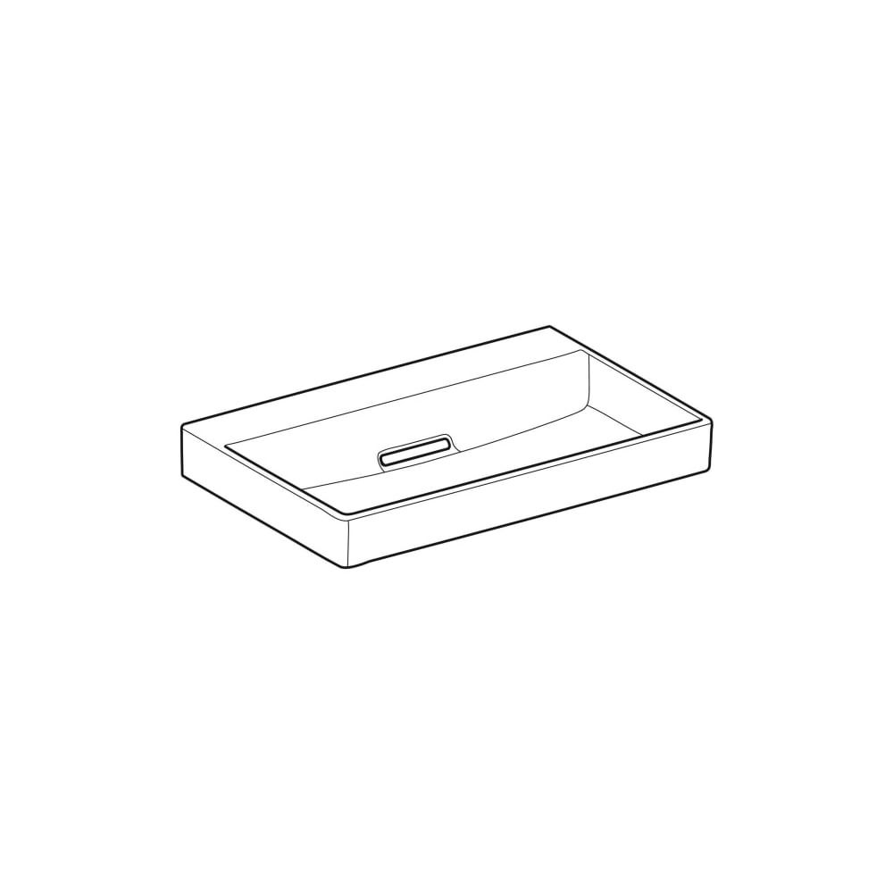Geberit ONE Waschtisch Abgang horizontal, B 75cm, Tiefe 48cm, ohne Hahnloch, ohne Üb... GEBERIT-505035001 4025410593887 (Abb. 3)