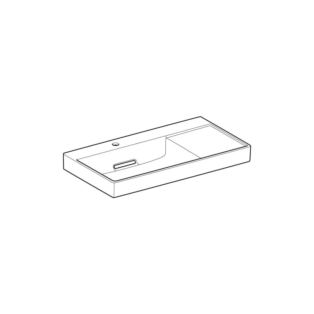 Geberit ONE Waschtisch Abgang horizontal Ablagefläche rechts 90x48cm Hahnloch links ... GEBERIT-505039001 4025410593924 (Abb. 3)