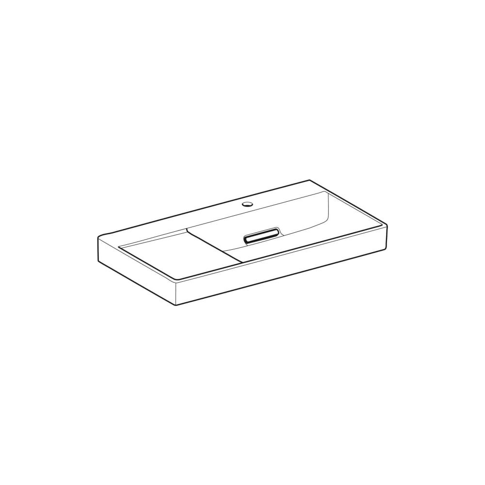 Geberit ONE Waschtisch Abgang horizontal Ablagefläche links 90x48cm Hahnloch rechts ... GEBERIT-505043001 4025410593948 (Abb. 3)