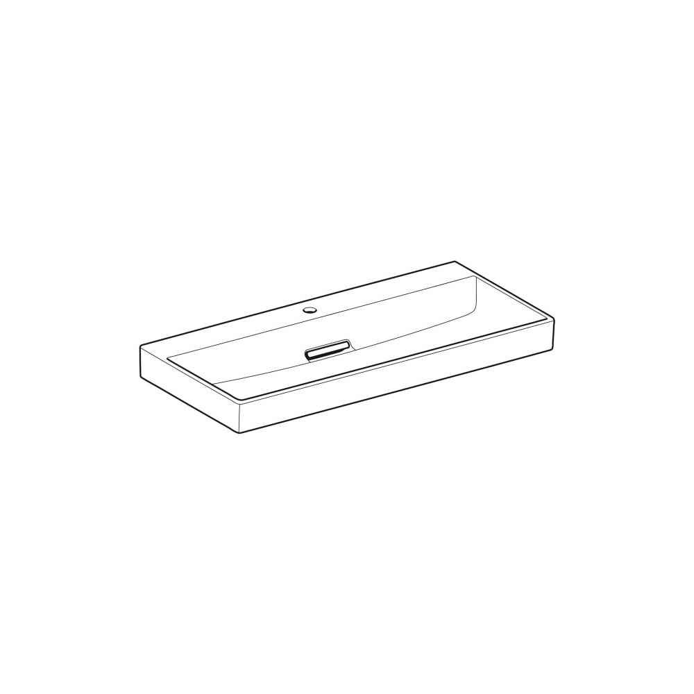 Geberit ONE Waschtisch Abgang horizontal, B 105cm, Tiefe 48cm, Hahnloch mittig, ohne... GEBERIT-505046001 4025410593979 (Abb. 3)