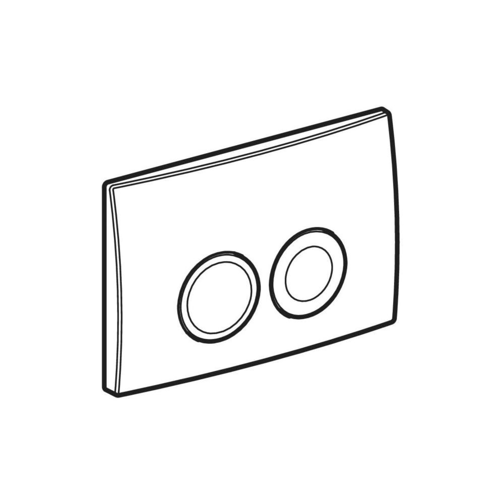 Geberit Delta 25 Drückerplatte, 2-Mengen-Spülung, Mattverchromt... GEBERIT-115125465 4025410652942 (Abb. 6)