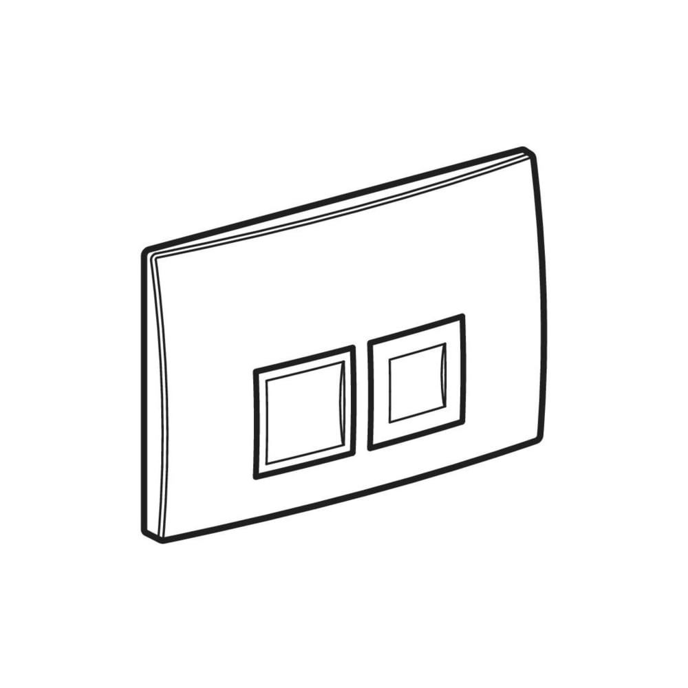 Geberit Delta 25 (vormals Delta 35) Drückerplatte, 2-Mengen-Spülung, Weiß... GEBERIT-115135115 4025410653000 (Abb. 6)