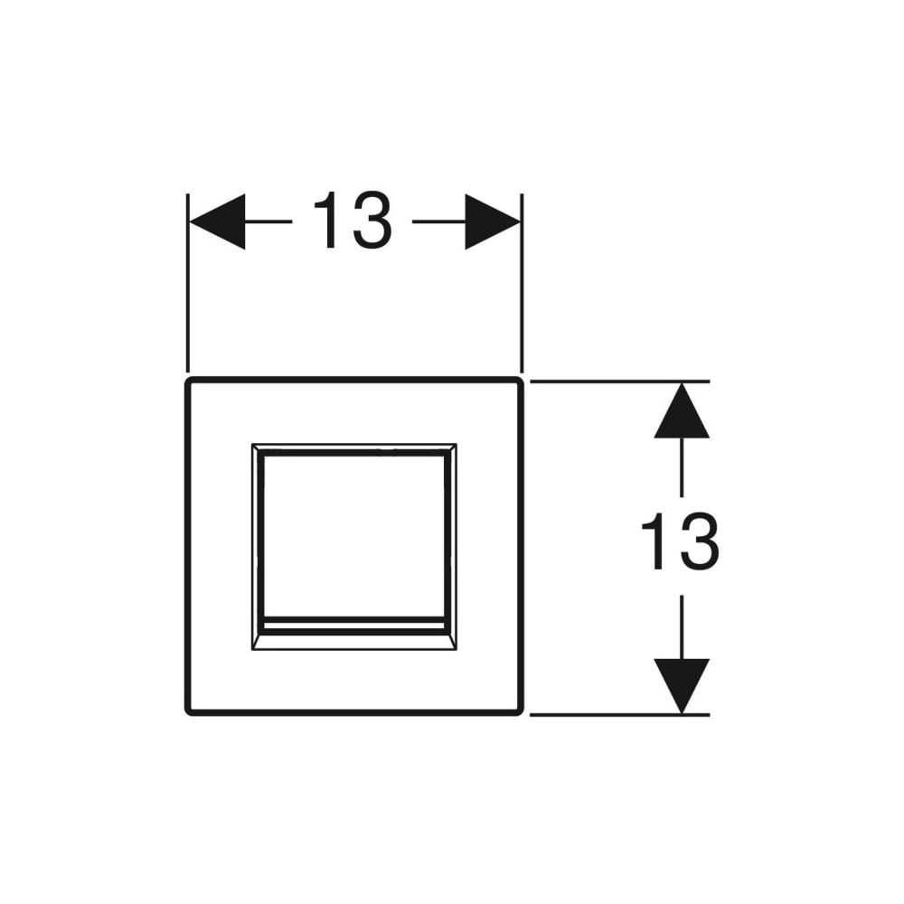 Geberit Typ 20 (Typ 30) Drückerplatte Urinalsteuerung mit pneumatischer Spülauslösun... GEBERIT-116017KN1 4025416520894 (Abb. 6)
