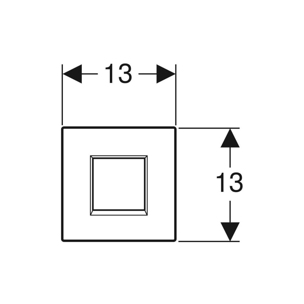 Geberit Typ 20 (Typ 30) Abdeckplatte zu Urinalsteuerung Infrarot verchromt... GEBERIT-243271KN1 4025416521884 (Abb. 6)