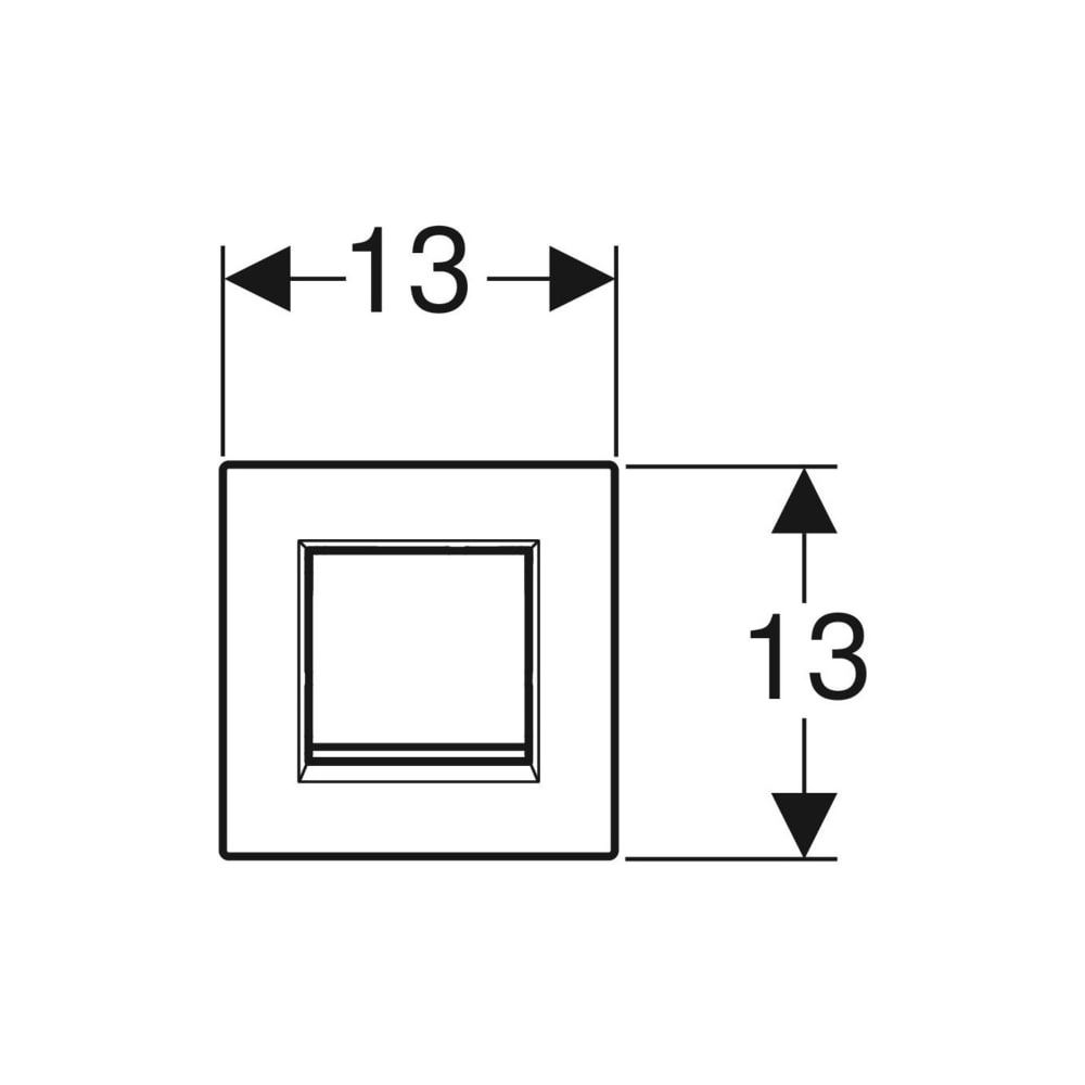 Geberit Typ 20 (Typ 30) Drückerplatte für Urinalsteuerung mit pneumatischer Spülausl... GEBERIT-243270KN1 4025416522072 (Abb. 6)