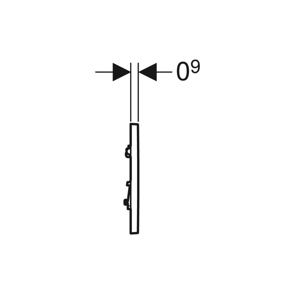 Geberit Typ 20 (Typ 30) Drückerplatte Urinalsteuerung mit pneumatischer Spülauslösun... GEBERIT-116017KN1 4025416520894 (Abb. 7)