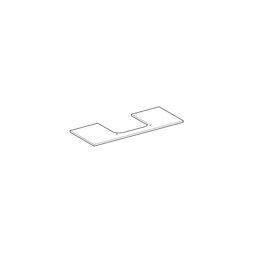Geberit ONE Waschtischplatte Ausschnitt mittig, Steinzeug, für Aufsatzwaschtisch, 12... GEBERIT-505115001 4025410631015 (Abb. 3)