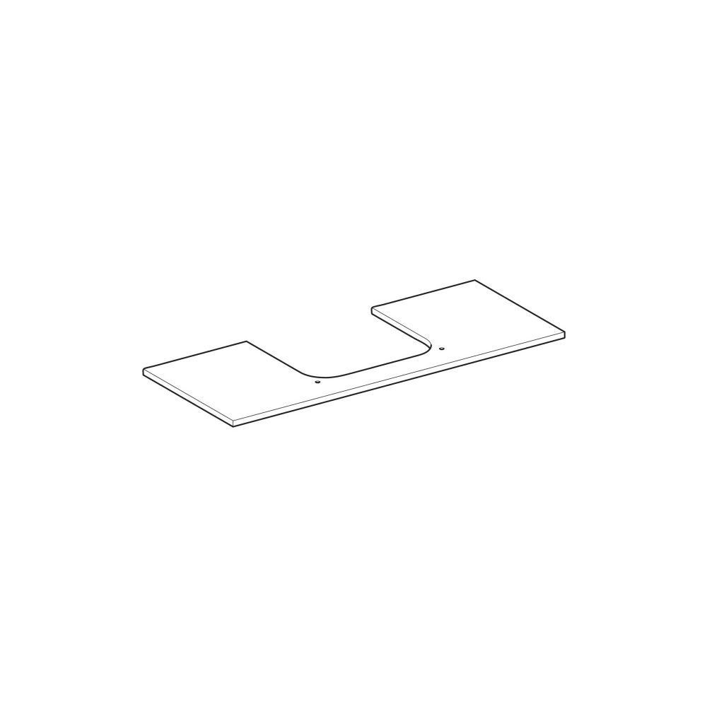 Geberit ONE Waschtischplatte Ausschnitt mittig, Steinzeug, für Aufsatzwaschtisch, 12... GEBERIT-505115001 4025410631015 (Abb. 7)