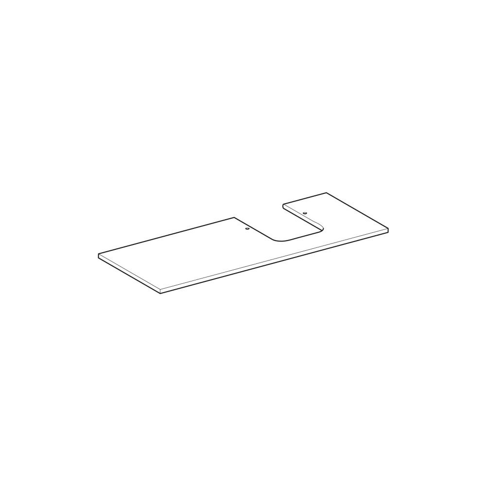 Geberit ONE Waschtischplatte Ausschnitt rechts Steinzeug für Aufsatzwaschtisch Schal... GEBERIT-505145001 4025410631213 (Abb. 3)