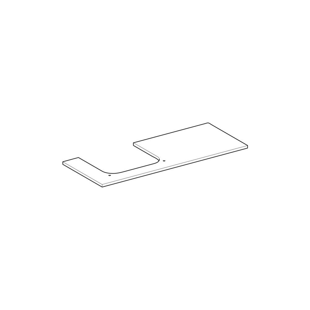 Geberit ONE Waschtischplatte Ausschnitt links, Steinzeug, für Aufsatzwaschtisch, 120... GEBERIT-505135002 4025410631169 (Abb. 3)