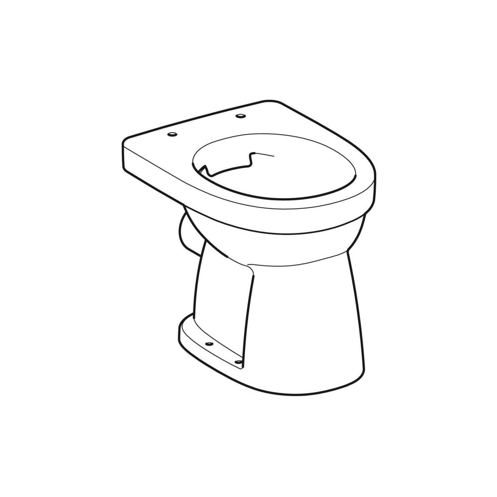 Geberit Renova Stand-WC Flachspüler, Abgang horizontal, Rimfree Tiefe 47cm, Weiß/Ker... GEBERIT-501984008 4025410605047 (Abb. 3)