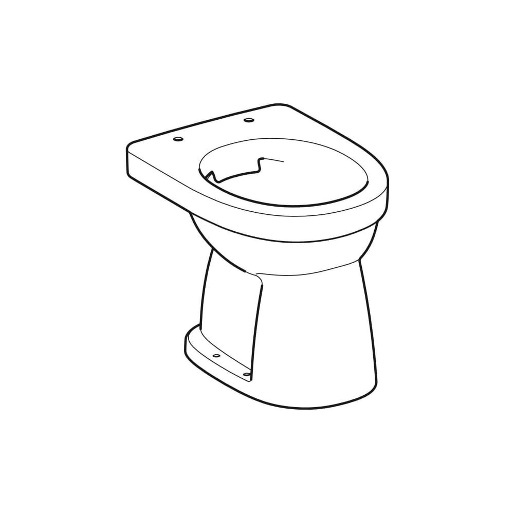 Geberit Renova Stand-WC Flachspüler, Abgang vertikal, Rimfree Tiefe 47cm, Weiß/KeraT... GEBERIT-501985008 4025410605085 (Abb. 3)