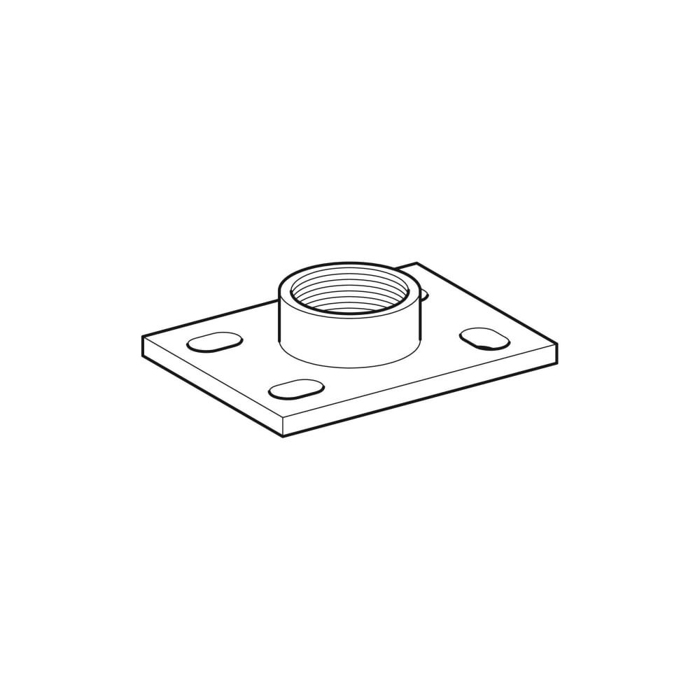 Geberit Grundplatte rechteckig, Vierloch, mit Gewindemuffe G 2″... GEBERIT-362874261 4025410646132 (Abb. 3)