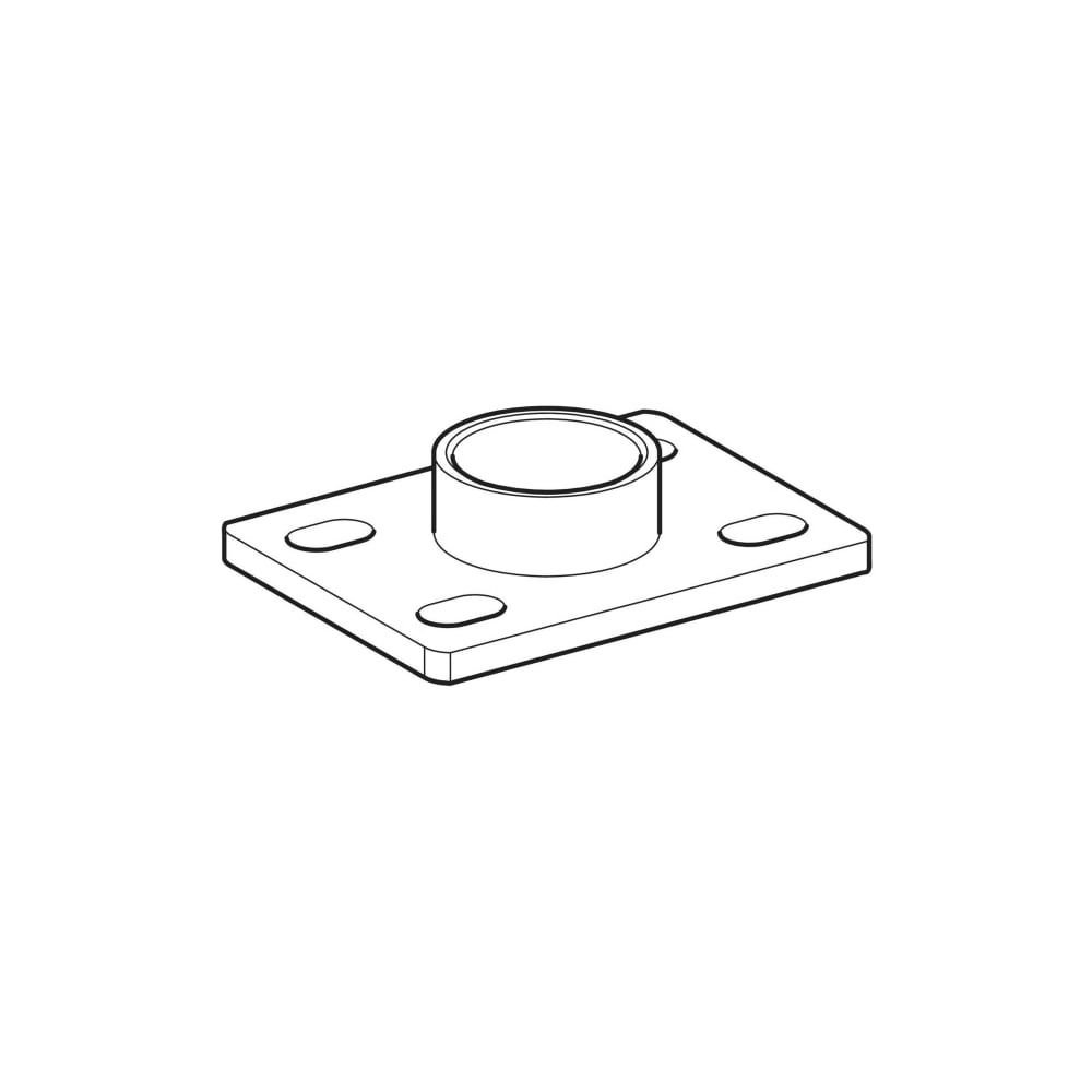 Geberit Grundplatte rechteckig, 16x12x3,6cm, G 2", Stahl, Galvanisch verzinkt... GEBERIT-362874261 4025410646132 (Abb. 9)