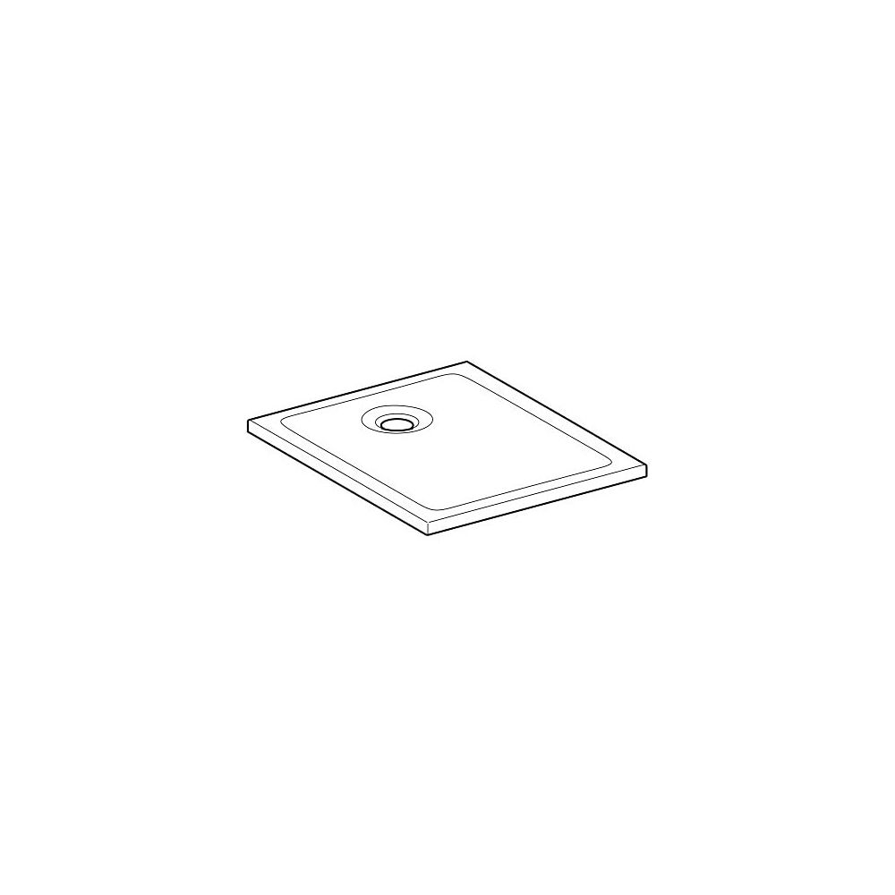 Geberit Nemea Rechteckduschwanne 90x75x3,5cm, Mattweiß... GEBERIT-550592001 4025410627186 (Abb. 3)
