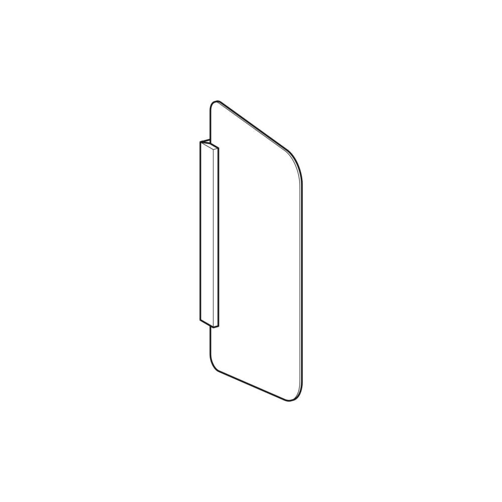 Geberit Urinaltrennwand Glas Halterung Aluminium gebürstet, Glas Anthrazit, satinier... GEBERIT-115211CD1 4025416561569 (Abb. 4)