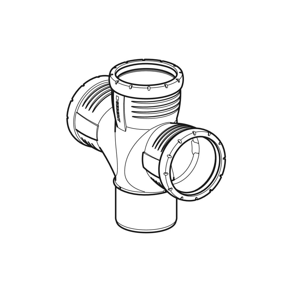 Geberit Silent-Pro Bogenabzweig 87,5 Grad zweifach d 90mm, d1 90mm, d2 90mm... GEBERIT-393466141 4025416454526 (Abb. 3)