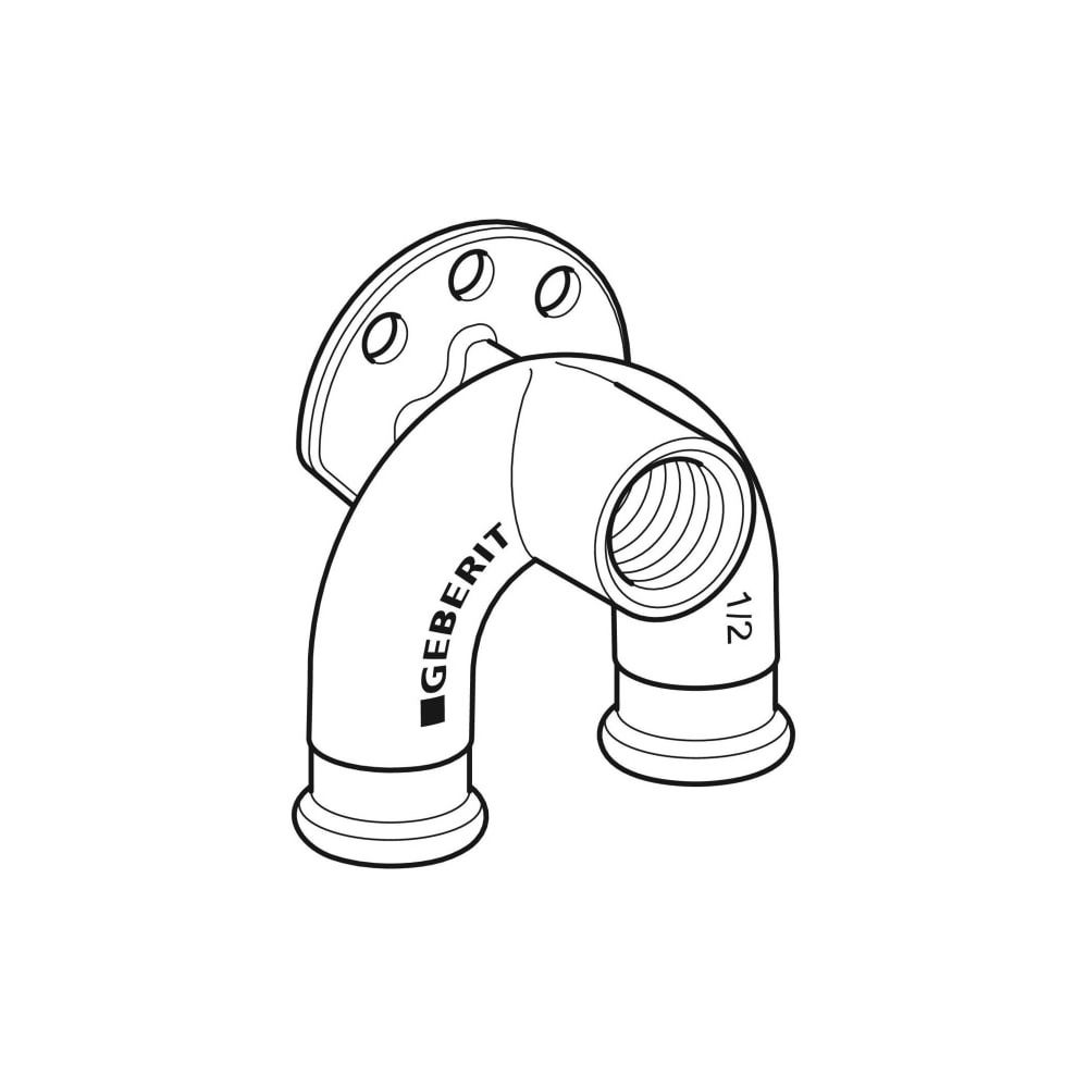 Geberit Mapress Kupfer Doppelanschlusswinkel 90 Grad, d 15mm, Rp 1/2″, d1 15mm, L1 5cm, ... GEBERIT-63462 4024723634621 (Abb. 3)