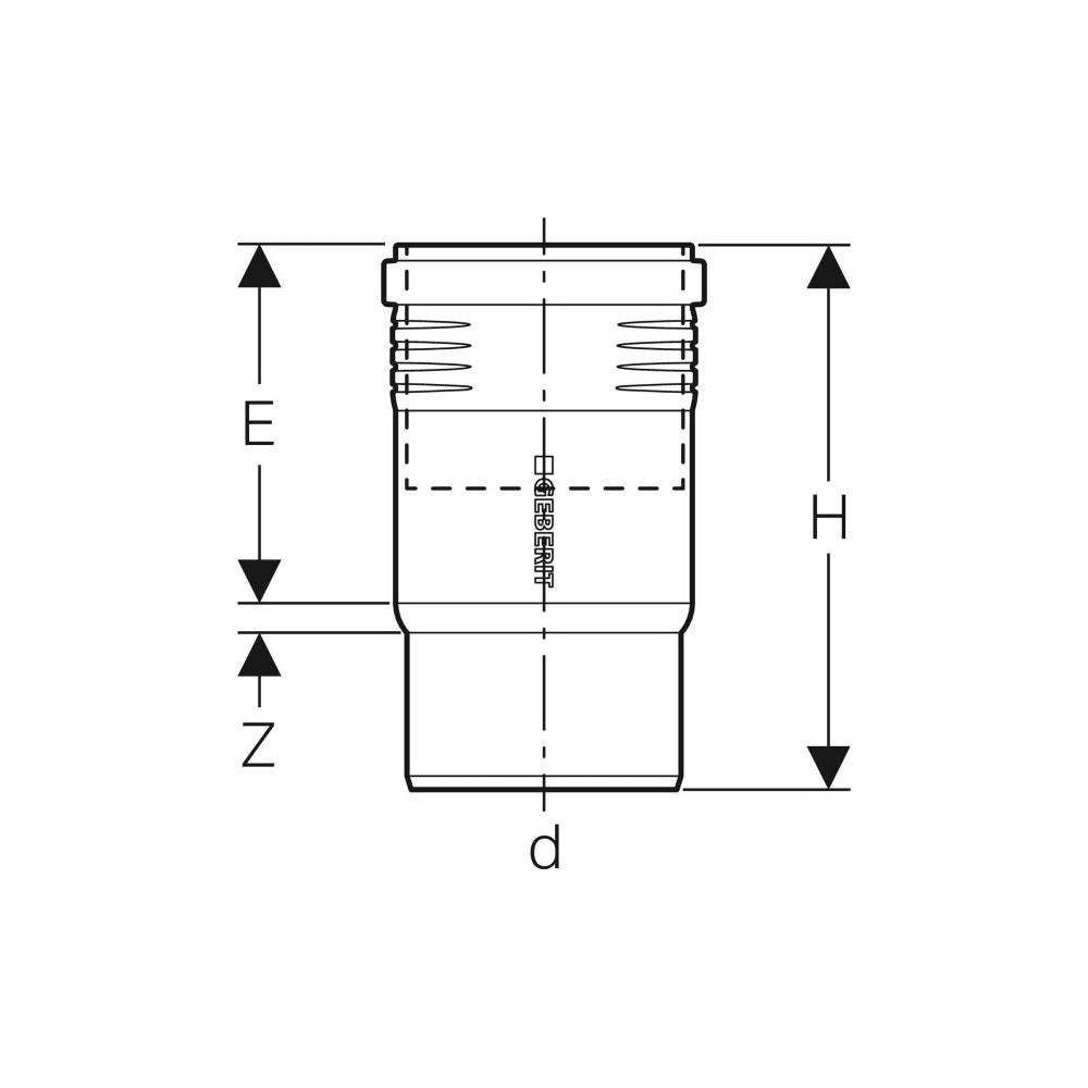 Geberit Silent-Pro Langmuffe Außendurchmesser 110mm... GEBERIT-393518141 4025416473985 (Abb. 5)