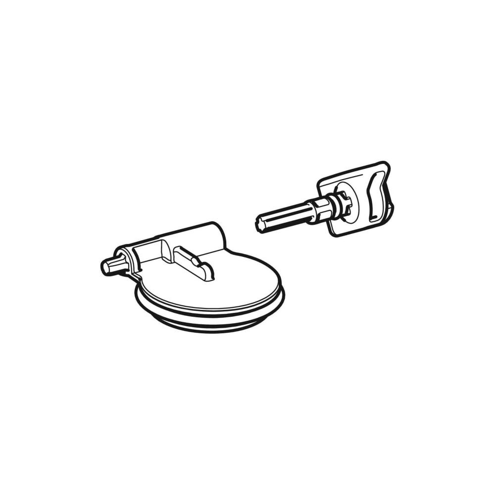 Geberit Ventilklappe, Dichtung, Ventilachse für ONE Waschtisch mit horizontalem Abga... GEBERIT-245603001 4025410707123 (Abb. 3)