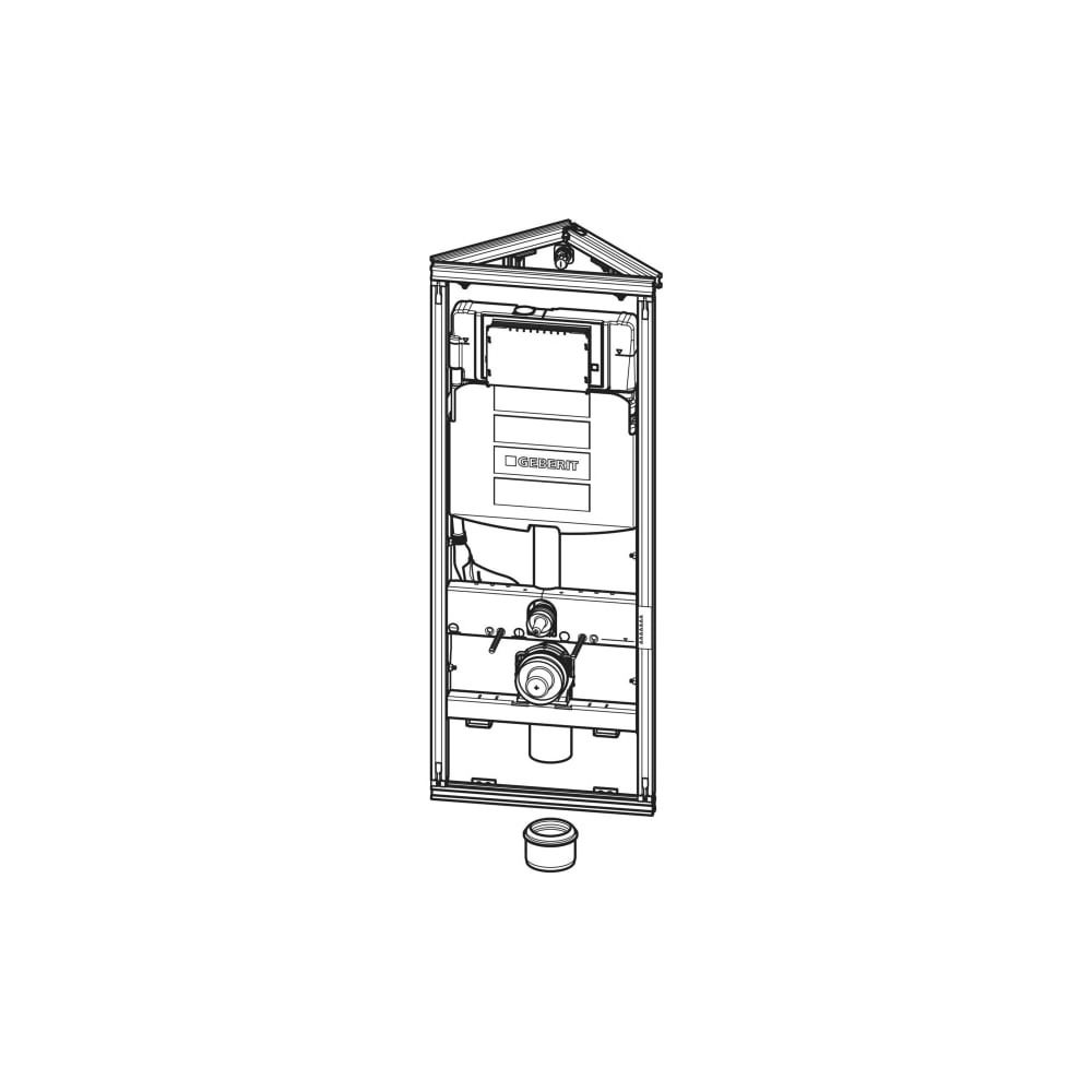 Geberit GIS Element für Wand-WC 114cm, Sigma Unterputzspülkasten 12cm, Ecklösung... GEBERIT-461303005 4025416746515 (Abb. 7)