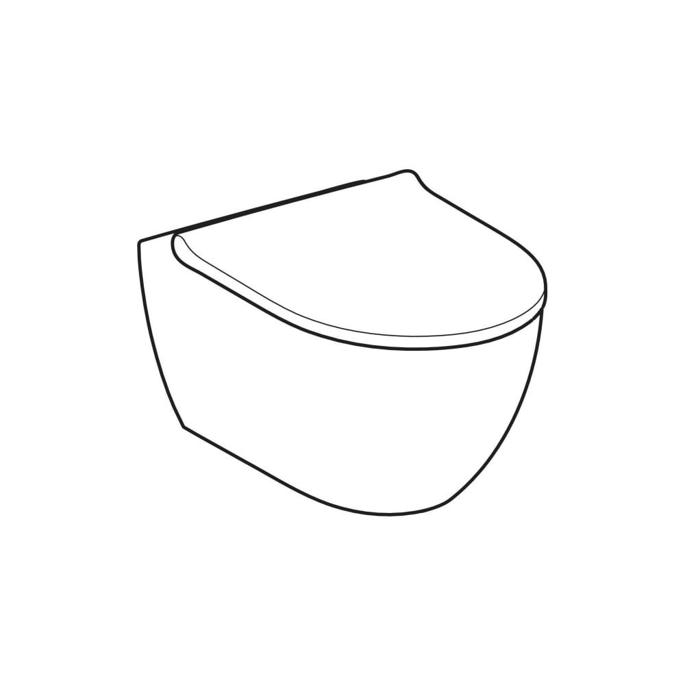 Geberit Acanto Wand-WC-Set Tiefspüler geschlossenes Keramikdesign TurboFlush Weiß, W... GEBERIT-502774001 4025410066831 (Abb. 3)