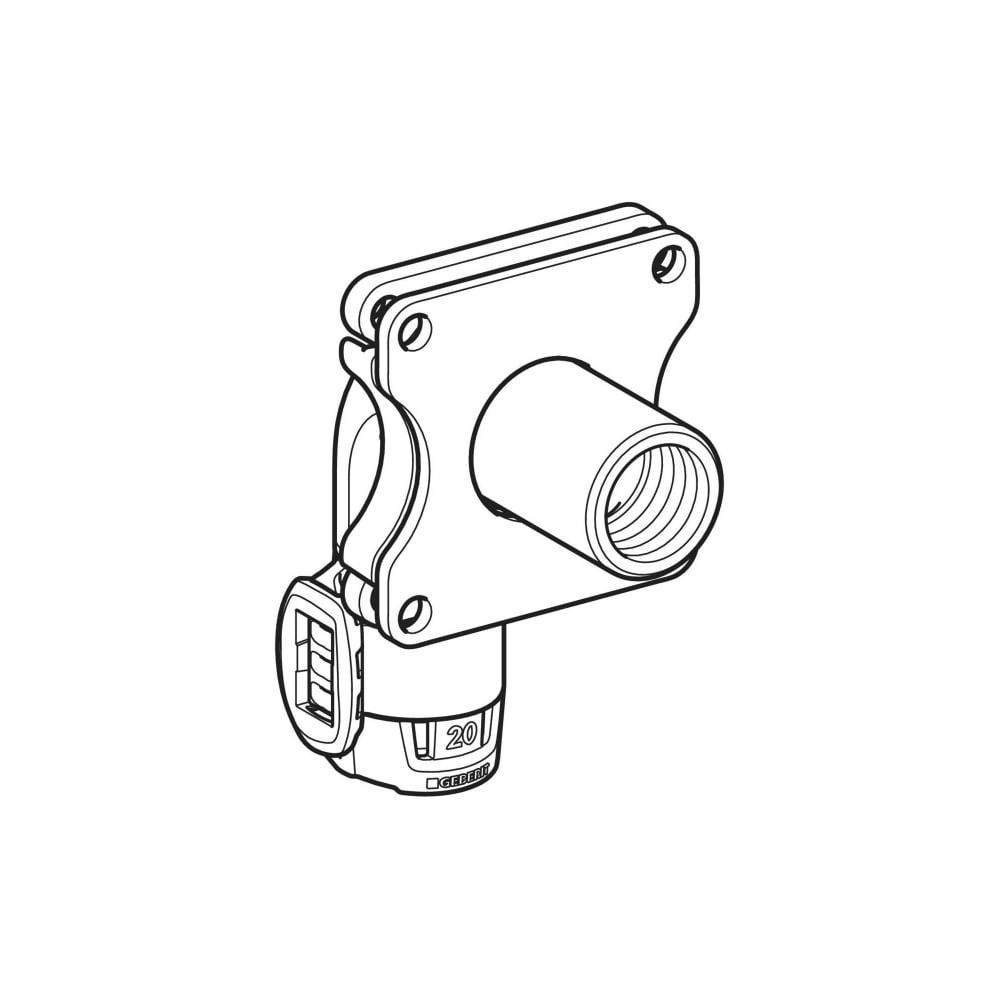 Geberit FlowFit Bogenwanddurchführung 90 Grad d 20mm, Rp 1/2″... GEBERIT-620804001 4025410705839 (Abb. 3)