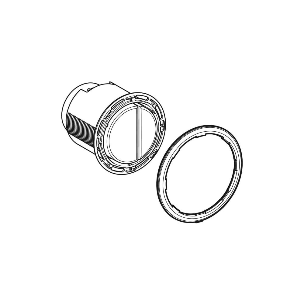 Geberit Drücker für Typ 01 Fernbetätigung pneumatisch, Round, für 2-Mengen-Spülung, ... GEBERIT-243397JQ1 4025410741202 (Abb. 3)