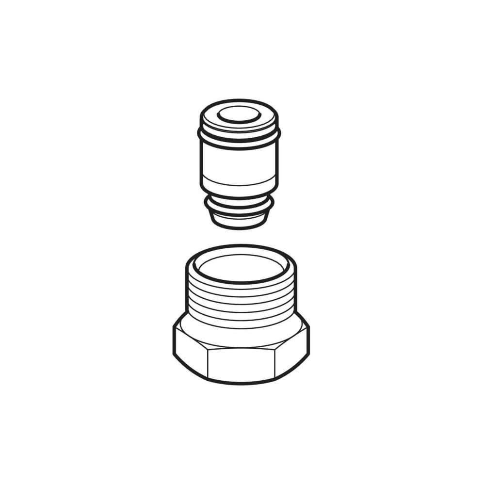 Geberit Anschlussverschraubung mit Außengewinde, Heimeier CW617N, d 16mm, G 1/2″, ve... GEBERIT-650515221 4025416726739 (Abb. 6)