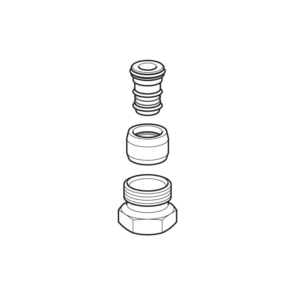Geberit Mepla Anschlussverschraubung mit Aussengewinde d16-G 1/2" Danfoss... GEBERIT-641513001 4025416128267 (Abb. 6)